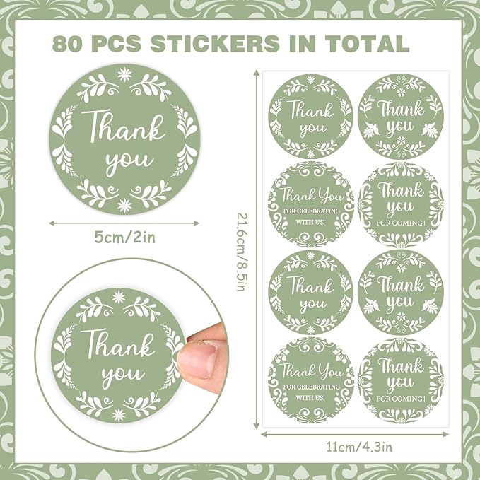 Serencatcher Cielito Lindo Thank You Stickers - Image 5