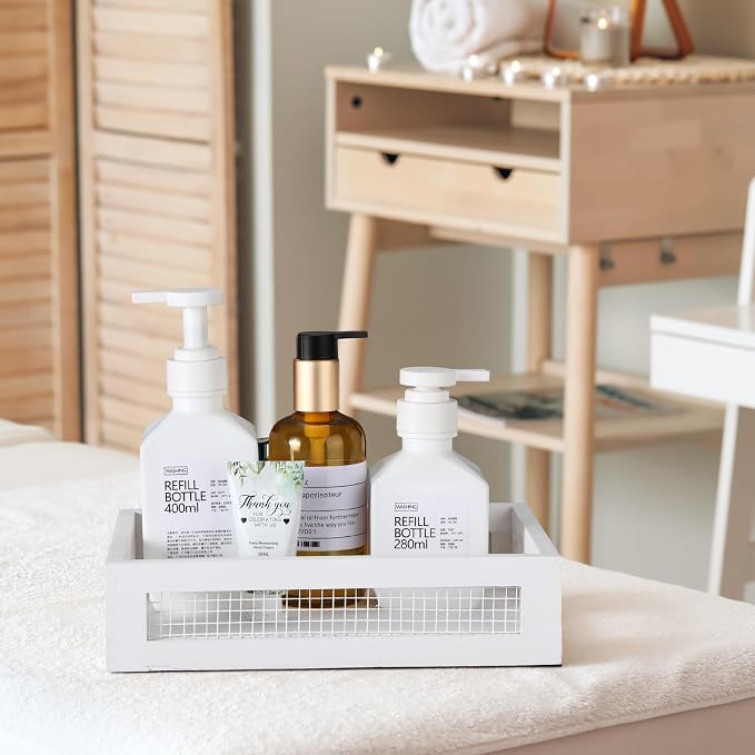 FillTouch 4 Pcs Wooden Nesting Countertop Baskets 4 Size Wooden Storage Box - Image 7