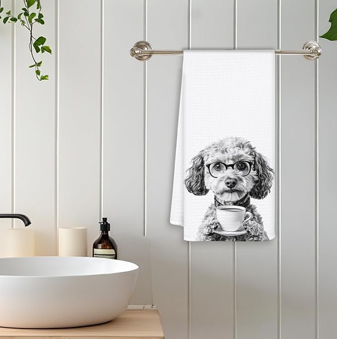 Funny Poodle Kitchen Towels, Poodle Gifts - Image 5