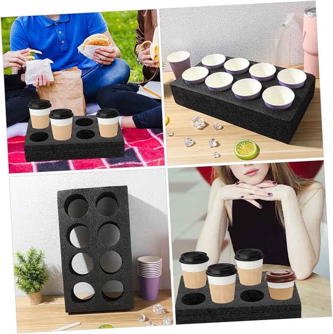 MAGICLULU 2pcs Milk Tea Cup Holder Foam Takeout Tray Efficient Beverage - Image 7
