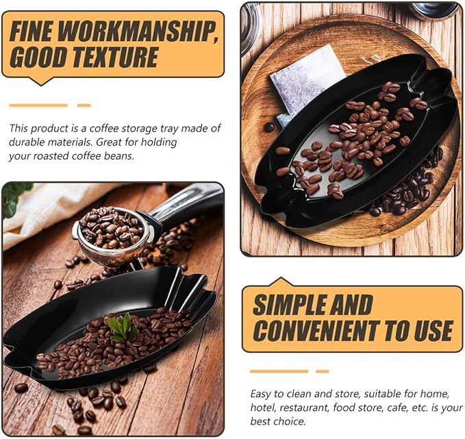 NUOBESTY 2pcs Coffee Bean Sample Tray 500g Black Reusable Toasted Bean Display - Image 7