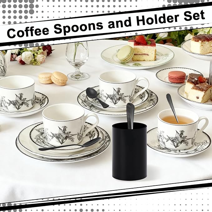 12 PCS Black Coffee Spoons - Image 5