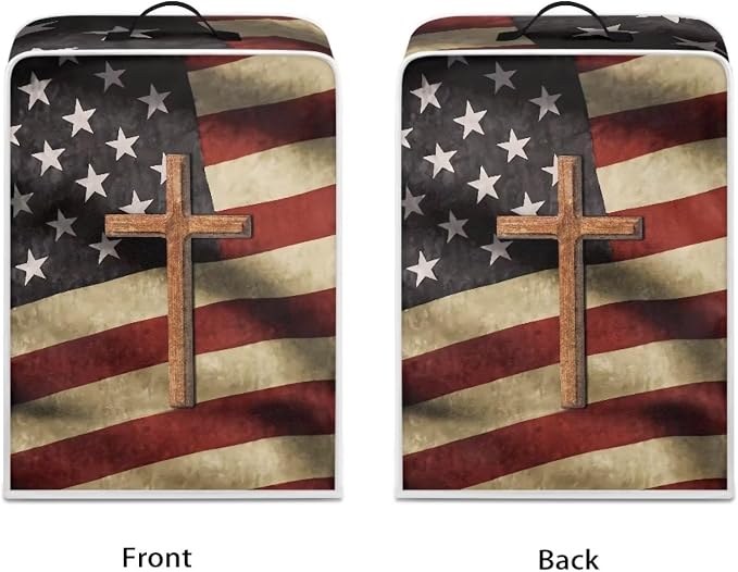 American Flag CrossCoffee Machine Covers Anti Dust Covers - Image 3