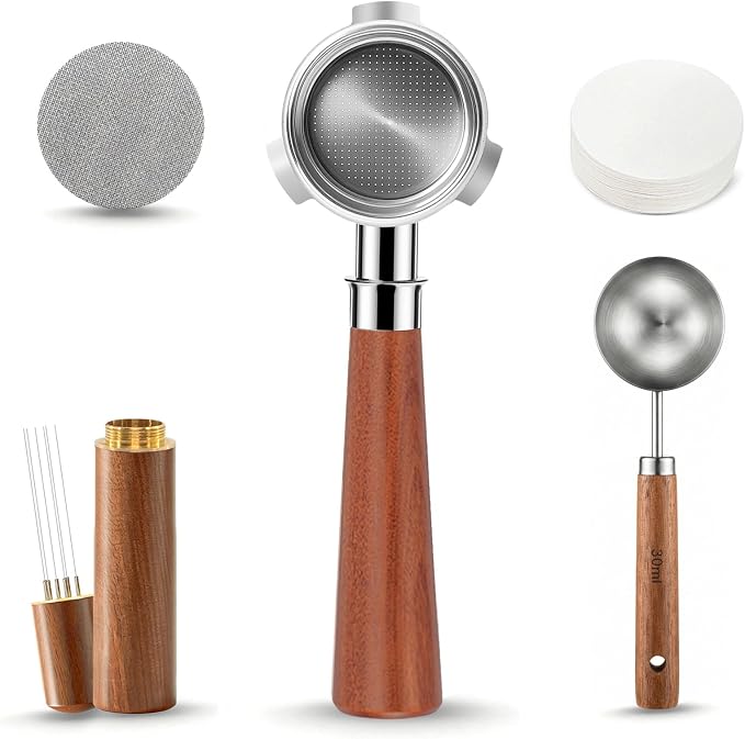 54mm Bottomless Portafilter 3 Ears, 5-Piece Espresso Kit by PELYN
