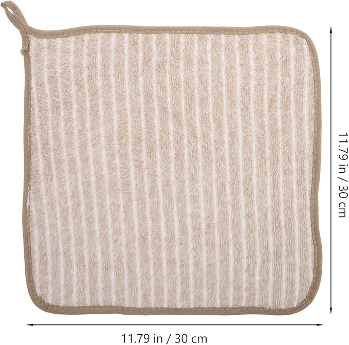 10pcs Large Coffee Brown Kitchen Dishcloths Soft Absorbent Wash Cloths - Image 2