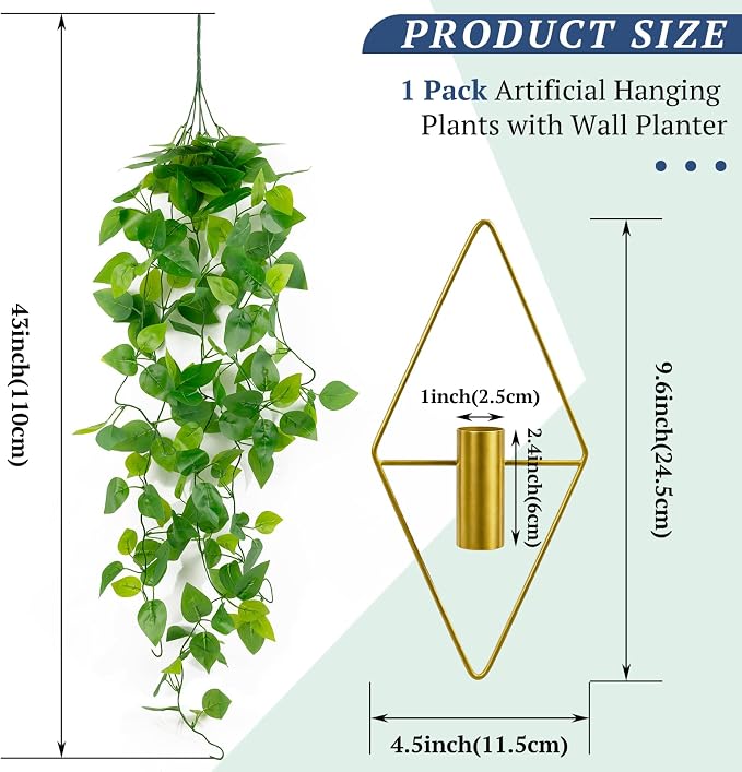 LOYWREE Artificial Hanging Plants - Image 2