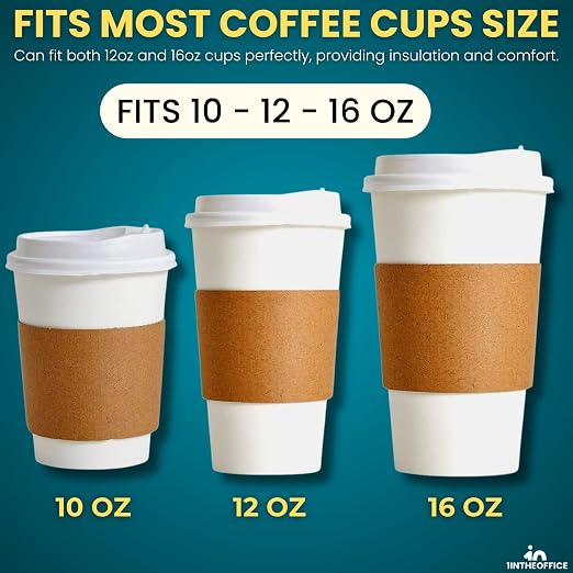 1InTheOffice Corrugated Coffee Cup Sleeves - Image 3