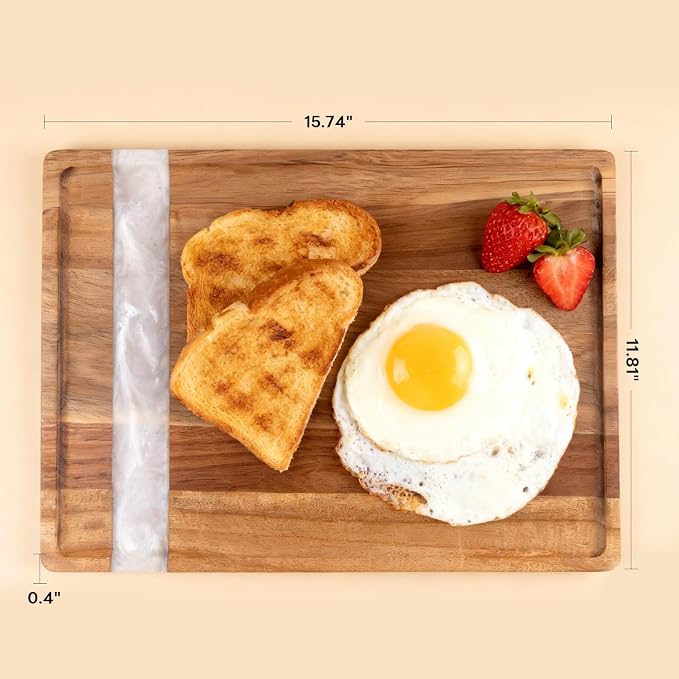 Wooden Tray: Resin Serving Decorative Tray - Image 7