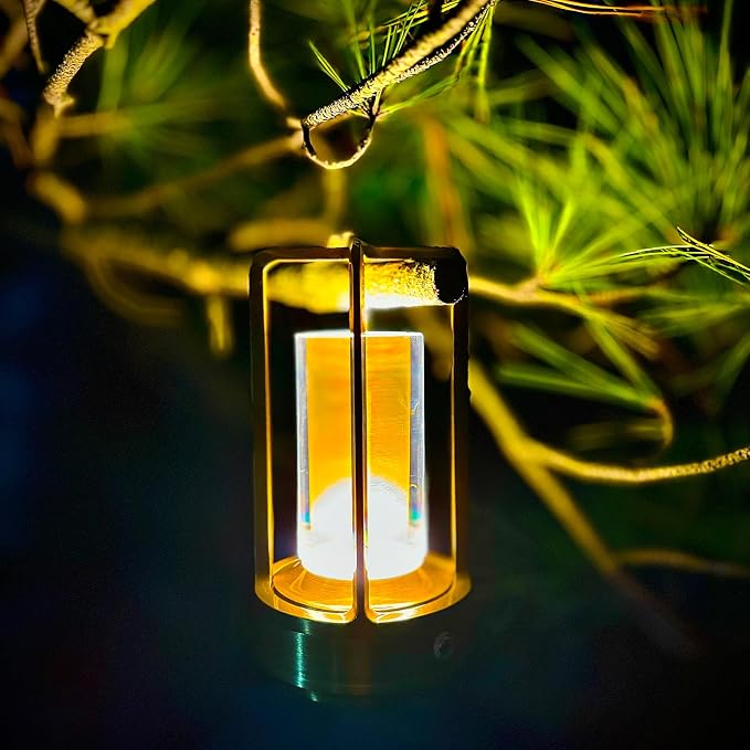 Portable Metal Table Lamp, 4000 mAh Outdoor Table Lights Rechargeable, 3 Color - Image 7