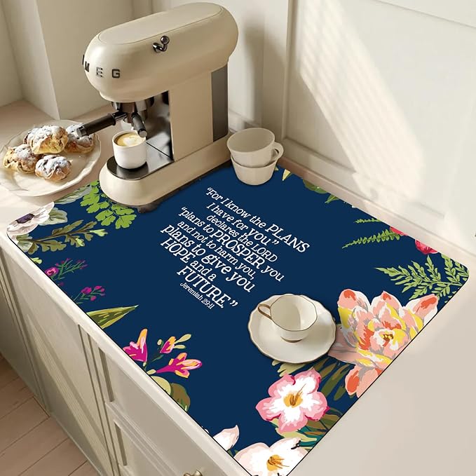 Coffee Mat, Coffee Bar Accessories Fit Under Coffee Maker Espresso Machine by Unknown