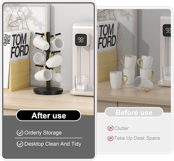 Wisuce Coffee Mug Holder Tree Upgraded 360Rotated Cup Holder - Image 5
