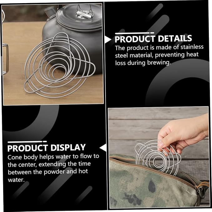 VOSAREA 1Pc Stainless Dripper Funnel Reusable Filter - Image 6
