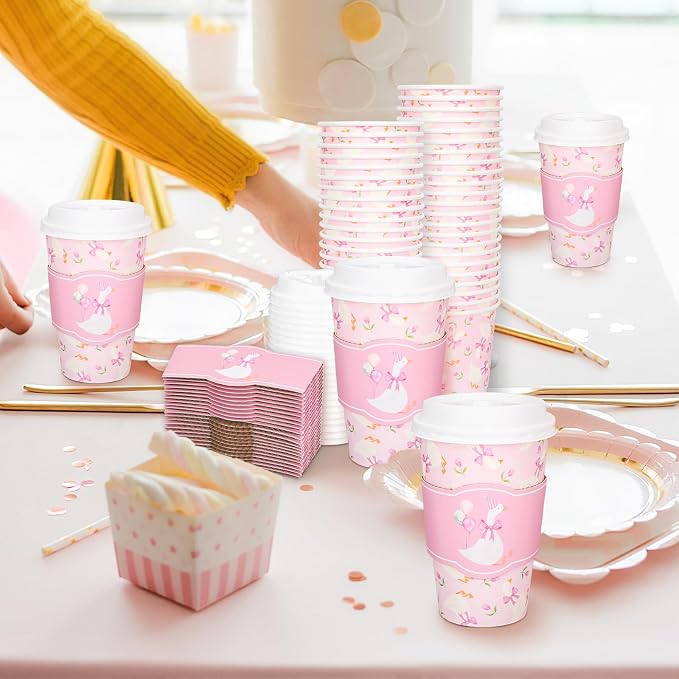 Whaline 50 Pcs Silly Goose Disposable Coffee Cups - Image 5