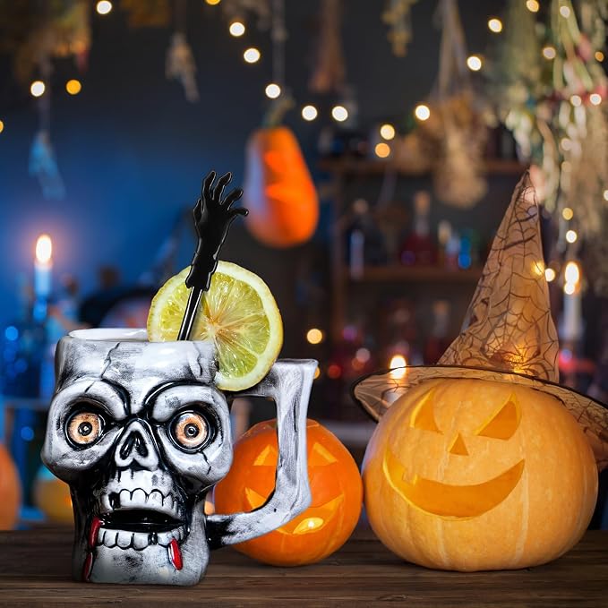 SiliFine 30 Pcs Halloween Swizzle Sticks Plastic Coffee and Cocktail Stirrers - Image 6