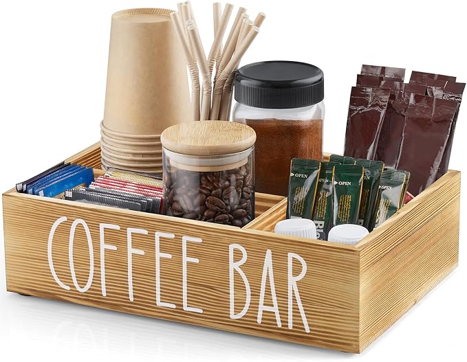 ALELION Brown Coffee Station Organizer by ALELION