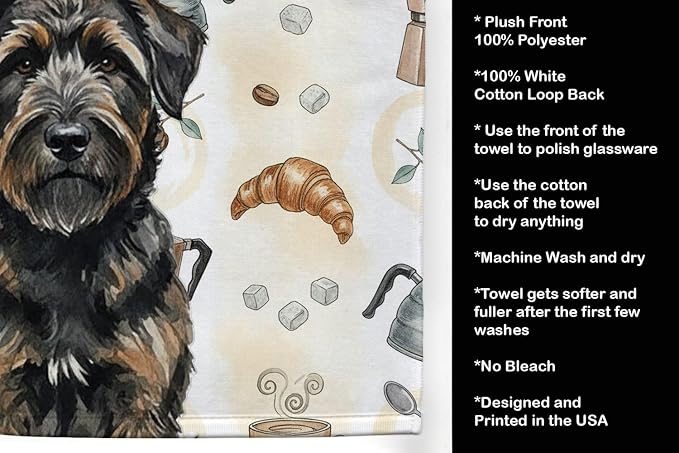 Caroline's Treasures Brindle Bouvier des Flandres Coffee Bar Kitchen Towel - Image 4