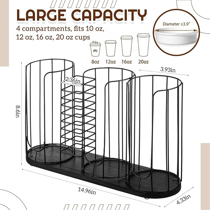 Geelin 18oz Adjustable Coffee Cup Dispenser - Image 2