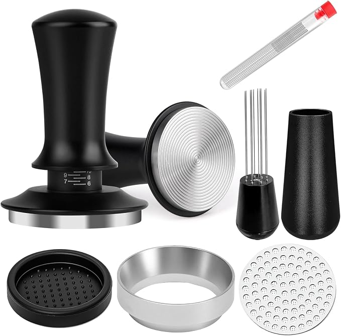 51mm Espresso Accessories Kit, Spring Loaded Calibrated Tamper, WDT Tool by Unknown