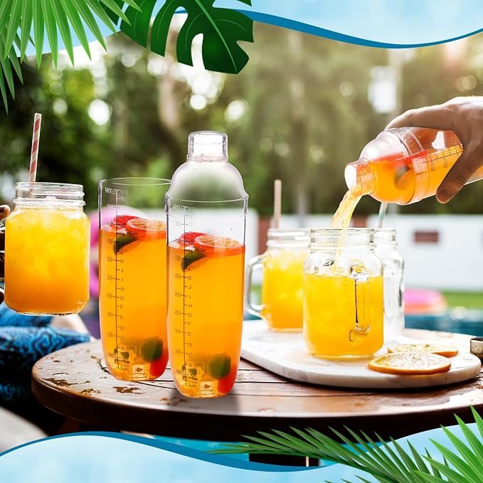 Lallisa 12 Pcs Plastic Cocktail Shaker Drink Mixer - Image 6