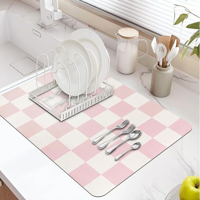 Dish Drying Mat for Kitchen Counter, Heat Resistant Drainer Mats - Image 8