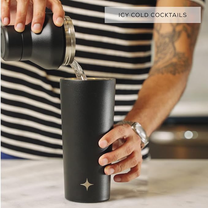 JoyJolt Triple Insulated Cocktail/Protein Shaker Bottle. 20oz Shaker Cup - Image 6