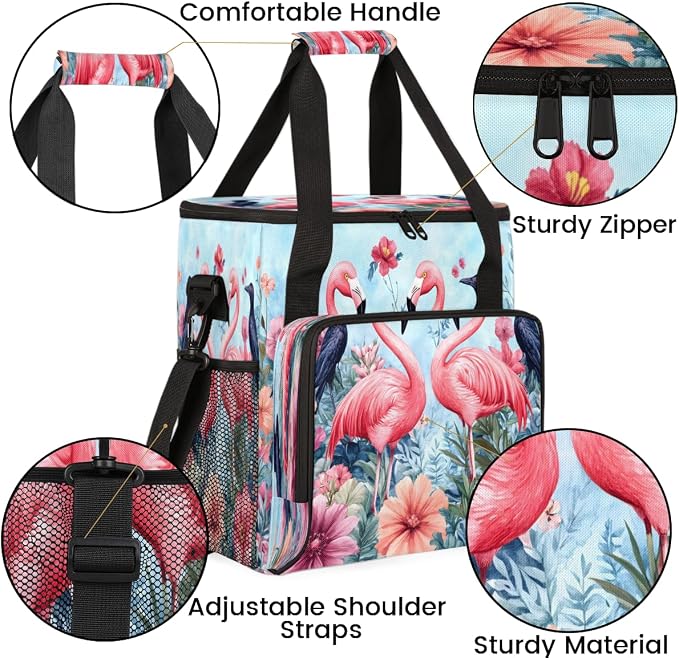Floral Flamingo Birds Coffee Machine Bag Compatible - Image 6