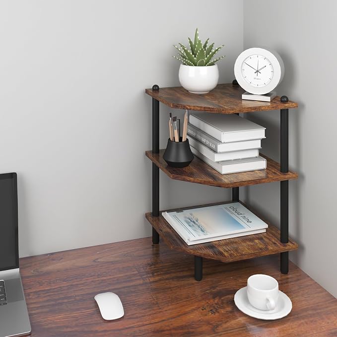 Corner Shelf Stand for Desk by Mofain
