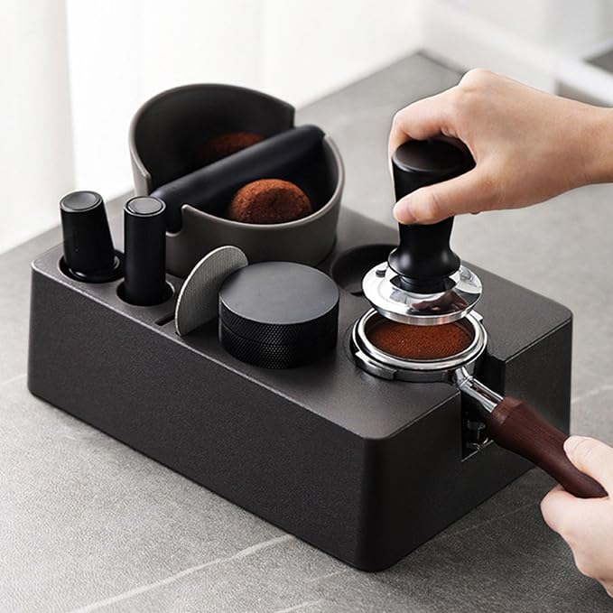 Portafilter Rack Coffee Distributor Holder Tamper Stand Adjust Height Tamping - Image 9