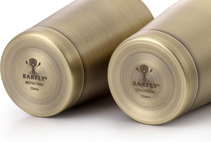 Barfly Cocktail Shaker Tin Set, Antique Gold - Image 7