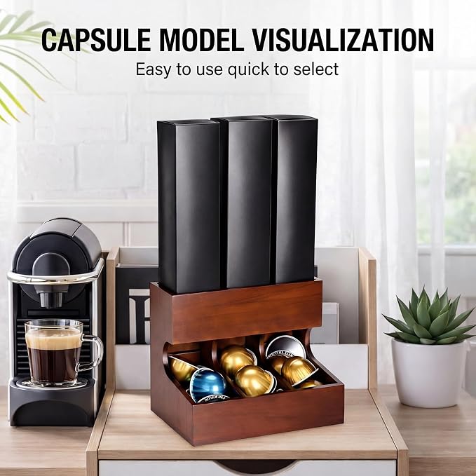 Wooden Coffee Pod Dispenser Compatible - Image 6