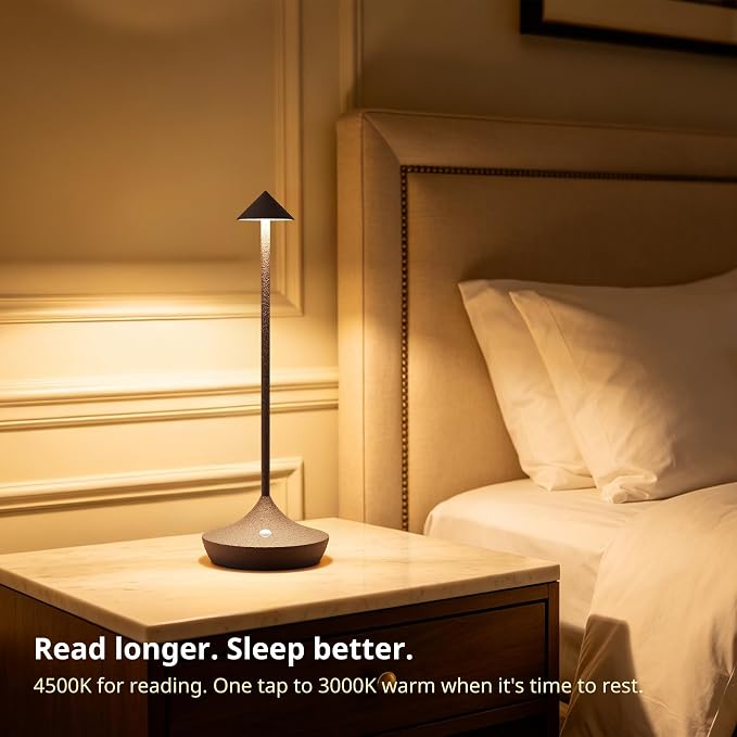 Cordless Rechargeable Table Lamp Set of 2, 3 Color Temperatures 9 Lighting Modes - Image 3