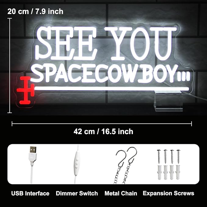 See You Space Cowboy Neon Sign Anime Neon Lights - Image 3