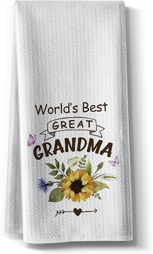 Great Grandma Kitchen Towels-Funny Joked Hand Dish Kitchen DéCor, Absorbent Tea by Hcaredee