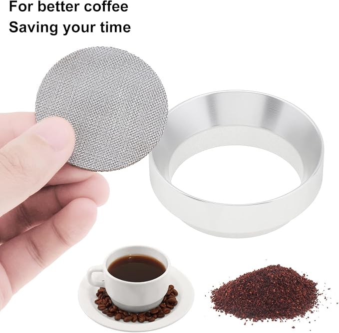 51mm Espresso Dosing Funnel and Puck Screen, Magnetic Espresso Coffee Dosing - Image 2