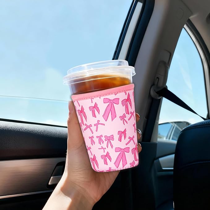 Reusable Insulated Sleeve for Iced Coffee Cup, Coffee Neoprene Sleeve for Cold - Image 3
