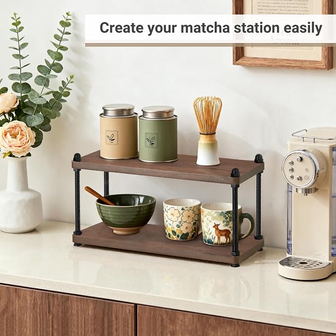 Mkono Coffee Station Organizer Wooden Mug Holder - Image 2