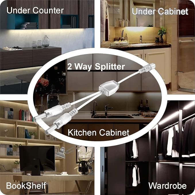EBD Under Cabinet Lighting Plug in or Hardwired, No Messy Wires Built-in - Image 3
