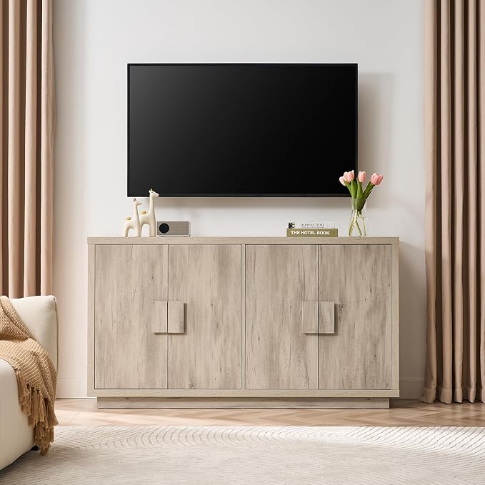ONBRILL Buffet Cabinet with Storage, Wooden Kitchen Coffee Bar Credenza Storage - Image 7