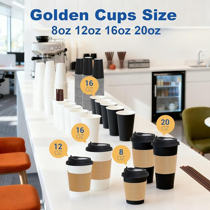 20 oz 100 Pack Coffee Cups - Image 8