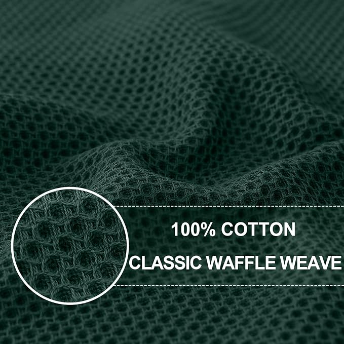 Homaxy 100% Cotton Oversized Waffle Weave Kitchen Dish Towels, Ultra Soft - Image 2