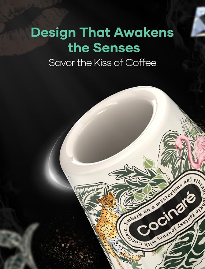 Cocinare KissCup Ceramic Espresso Cup – 2.2oz Demitasse Cup - Image 4