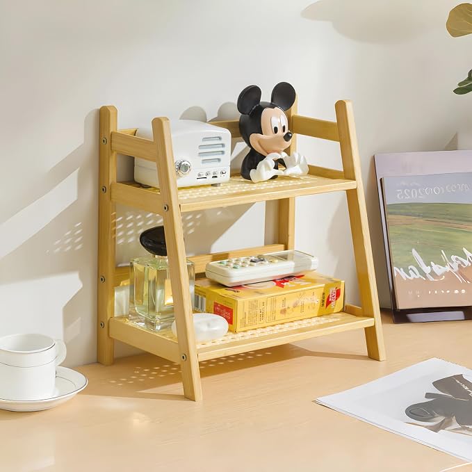 Narrow Mug Holder Countertop, Tea and Coffee Bar Station Organizer, Bamboo - Image 5