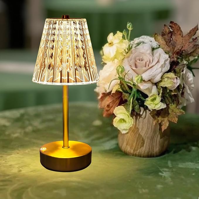 Gold Cordless Table Lamp Rechargeable, 5000mAh Battery Operated Lamps, Mini by Unknown