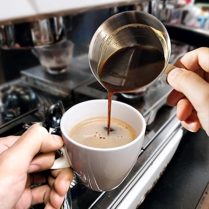 2 Packs 3.38 OZ/100 ML Stainless Steel Espresso Measuring Cup, Metal Espresso - Image 6