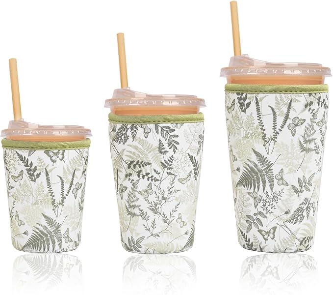 Reusable Insulated Sleeve for Iced Coffee Cup, Beverage Holder for Iced Coffee by Unknown