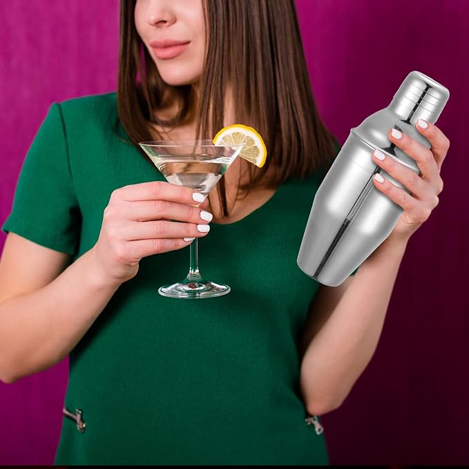 Nitial 6 Pcs Bar Cocktail Shaker Professional Stainless Steel Martini Drink - Image 5