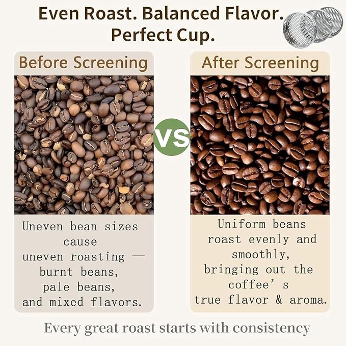 Round Hole Coffee Bean Grading Sieve, Coffee Green Bean Stainless Steel Screen - Image 2