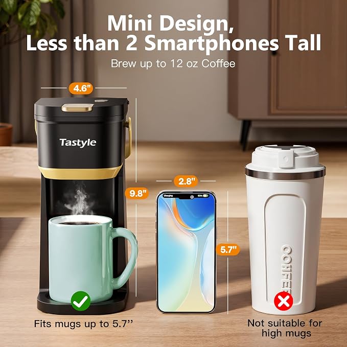 Tastyle Single Serve One Cup Coffee Maker, - Image 4