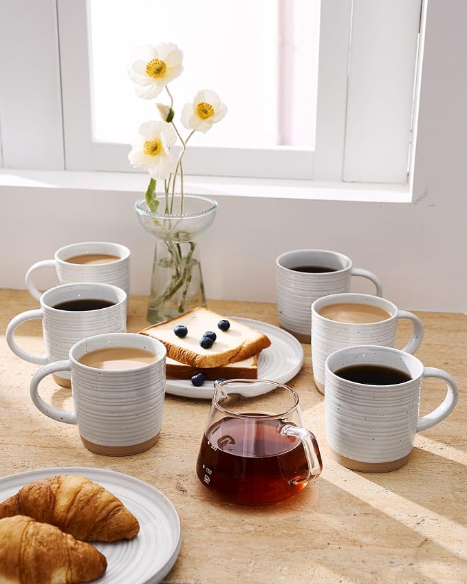 famiware Coffee Mugs Set of 6, 13 oz Mug Set, Ceramic Cup Set - Image 6