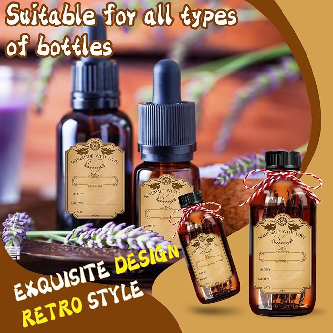 30PCS Beautifully Designed Bottle DIY Stickers, Vintage Labels - Image 4